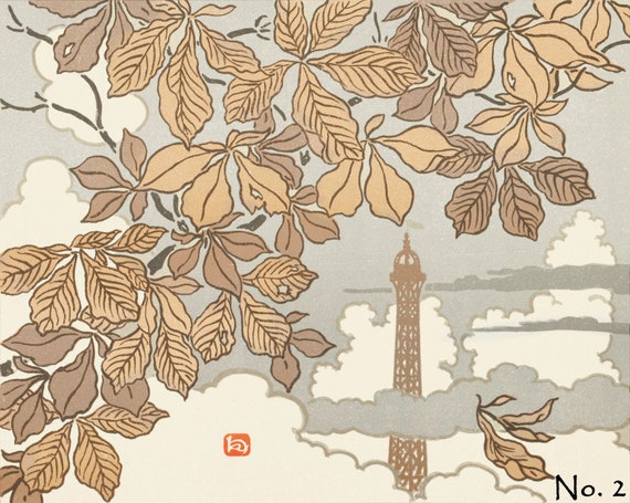 French Art Print Collection, Views of the Eiffel Tower