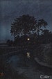 Japanese Art Print 'Minuma River in Omiya' by Kawase Hasui, woodblock, giclée, print, asian art, countryside, night, fireflies 