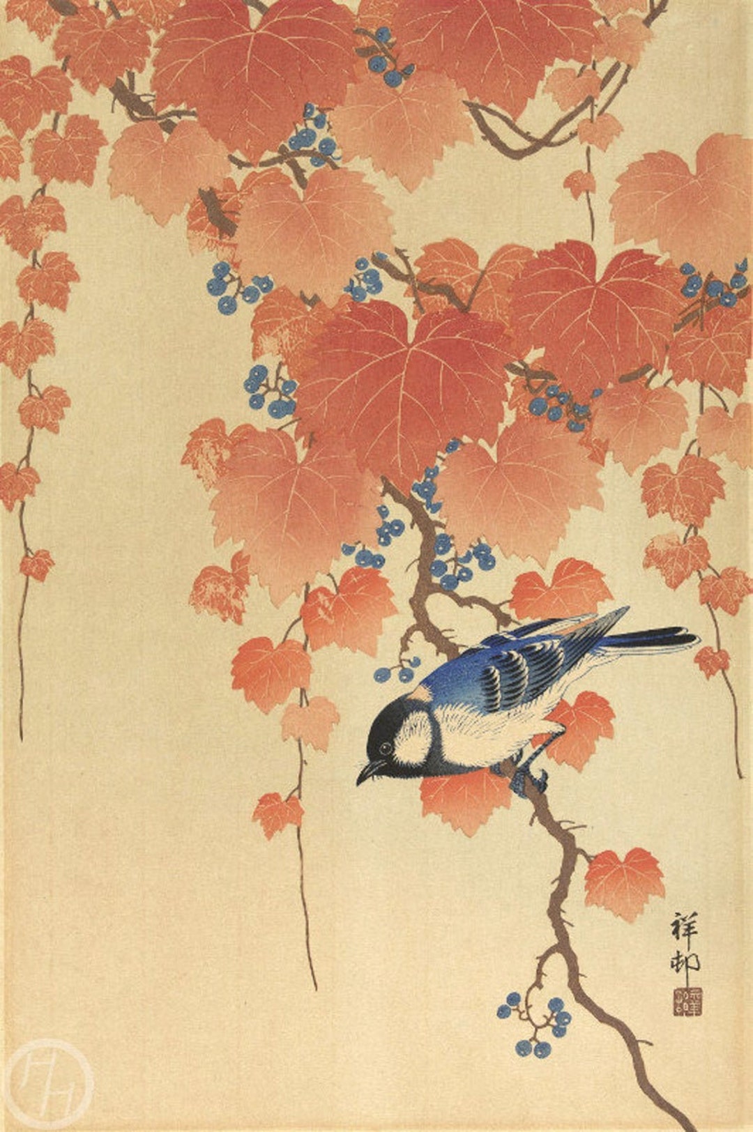 小原古邨「荒波に大鷲」木版画 小原古邨「荒波に大鷲」木版画 - メルカリ