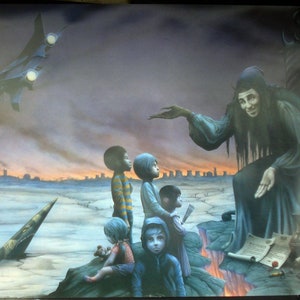 Magnum/The eleventh hour 1980s Rodney Matthews original vintage science fiction/rock poster