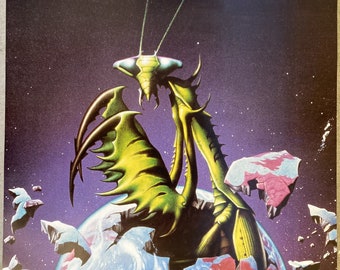 PRAYING MANTIS Rodney Matthews Anabas mint original vintage SF/fantasy poster