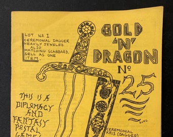 Vintage 1978 UK gaming fanzine GOLD'N'DRAGON issue 25