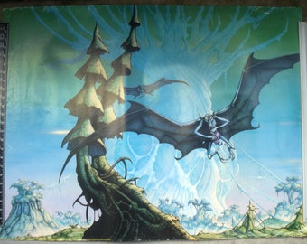 BIG O POSTER THE GREAT MISHASSA BY RODNEY MATTHEWS C1976  PRINTED IN ENGLAND 