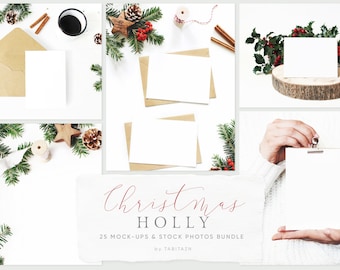 Download Free Christmas styled stock photography. Wedding stationery mockups. Quote mockups. Invitations. Flat lay stock. Winter. Wooden frame. Cards. PSD Template
