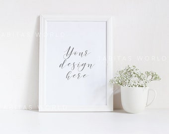 Download A4 Digital White Frame Mockup Portrait Stock Photo Styled Photography Mock Up Wedding Illustration Quote Poster Instant Download Free Logo Mockups Free Psd Mockup Templates PSD Mockup Templates