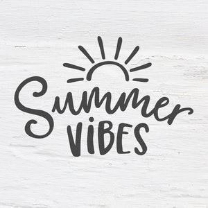 Summer vibes svg, Beach svg, Summer, Ocean, Vacation, Vibes, Handlettered, cricut, cutfile, lettering, calligraphy, SVG, eps, dxf