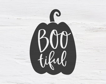 Bootiful svg, Shirt svg, Fall svg, Halloween svg, Thanksgiving svg, Pumpkin svg, Girl, Baby, Handlettered, cutfile, calligraphy, SVG
