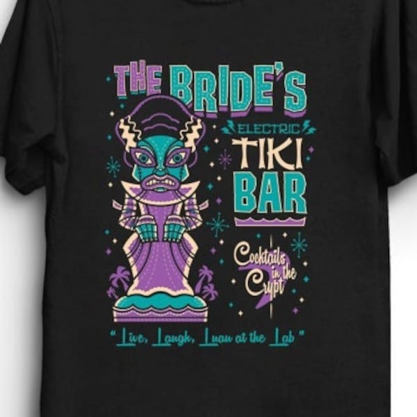 Frankenstein's Wife Creepy Cute Tiki Lounge - Hawaii Vacation Surf Monster T-Shirt