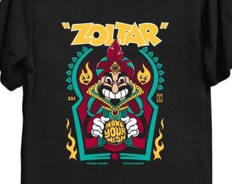 Zoltar - Big Vintage Cartoon Rubber Hose Fortune Teller T-Shirt | Occult T-Shirt | Mystical Magical Shirt