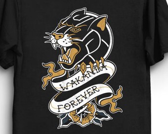 Wakanda Tattoo - Black Panther Shirt | African Superhero T Shirt | Vintage Aesthetic Clothing | Girl Power T- Shirt | Wakanda Forever