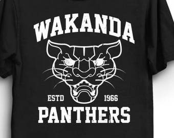 Wakanda Panthers - Black Panther T Shirt | Superhero Shirt | Vintage Aesthetic Clothing | Girl Power T- Shirt | African Clothing