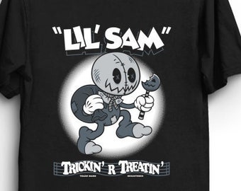Lil' Sam T-Shirt - Creepy Cute Trick r Treat Shirt - Vintage Cartoon Halloween Horror Tee