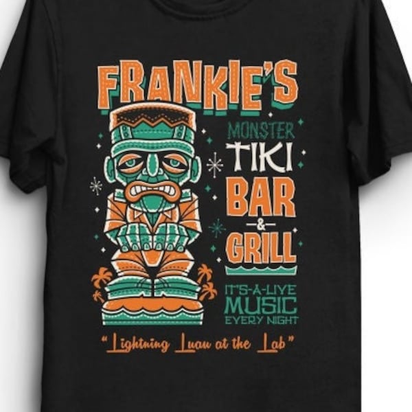 Frankenstein Creepy Cute Tiki Lounge - Hawaii Vacation Surf Monster T-Shirt