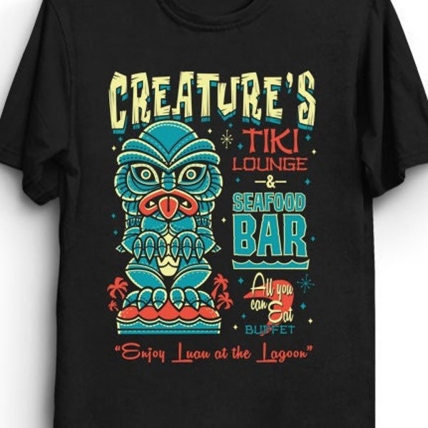 Black Lagoon Creepy Cute Creature Tiki Lounge - Hawaii Vacation Surf Monster T-Shirt