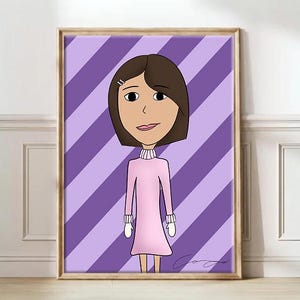 Fashion Winter Brunette Girl Print, Fashion Illustration, Digital Art, Custom Print, Cute Wall Art