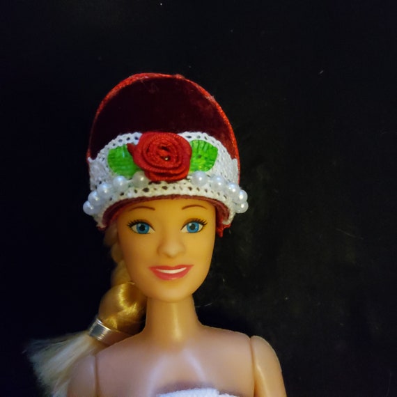 Your Choice of 10-12 Inch Doll Velvet, Lace & Satin Rose Tiara or Crown!  Your Choice of Velvet!