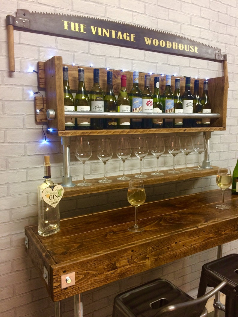 Wine Rack Home Bar Wine Glass Holder Display Shelves Etsy UK