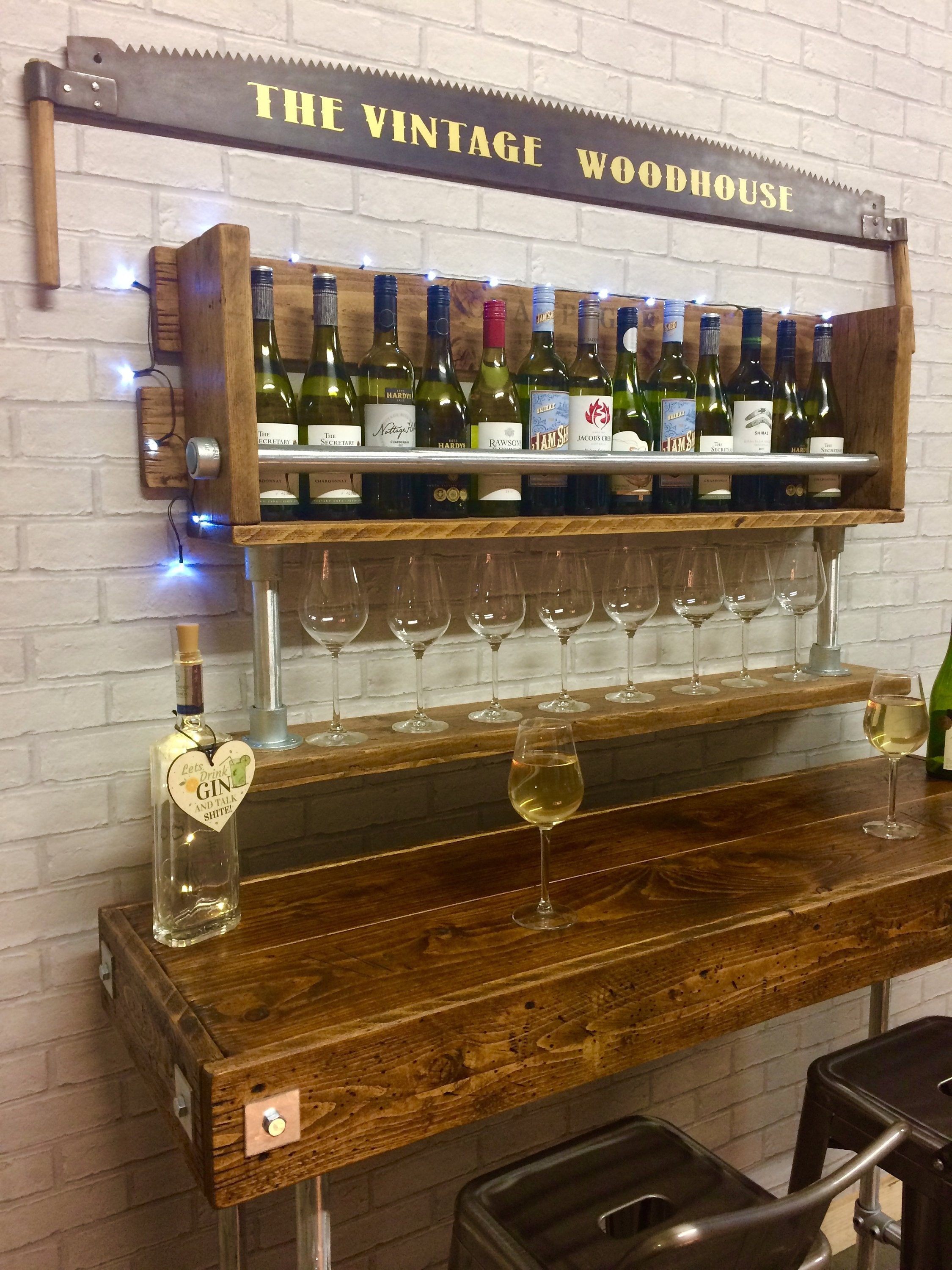 Wine Rack Home Bar Wine Glass Holder Display Shelves Etsy UK