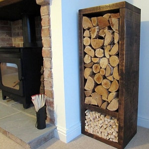 Log Store Indoor  Log Holder   Log Basket  Wood Burner  Log Storage  Kindling Firewood Storage