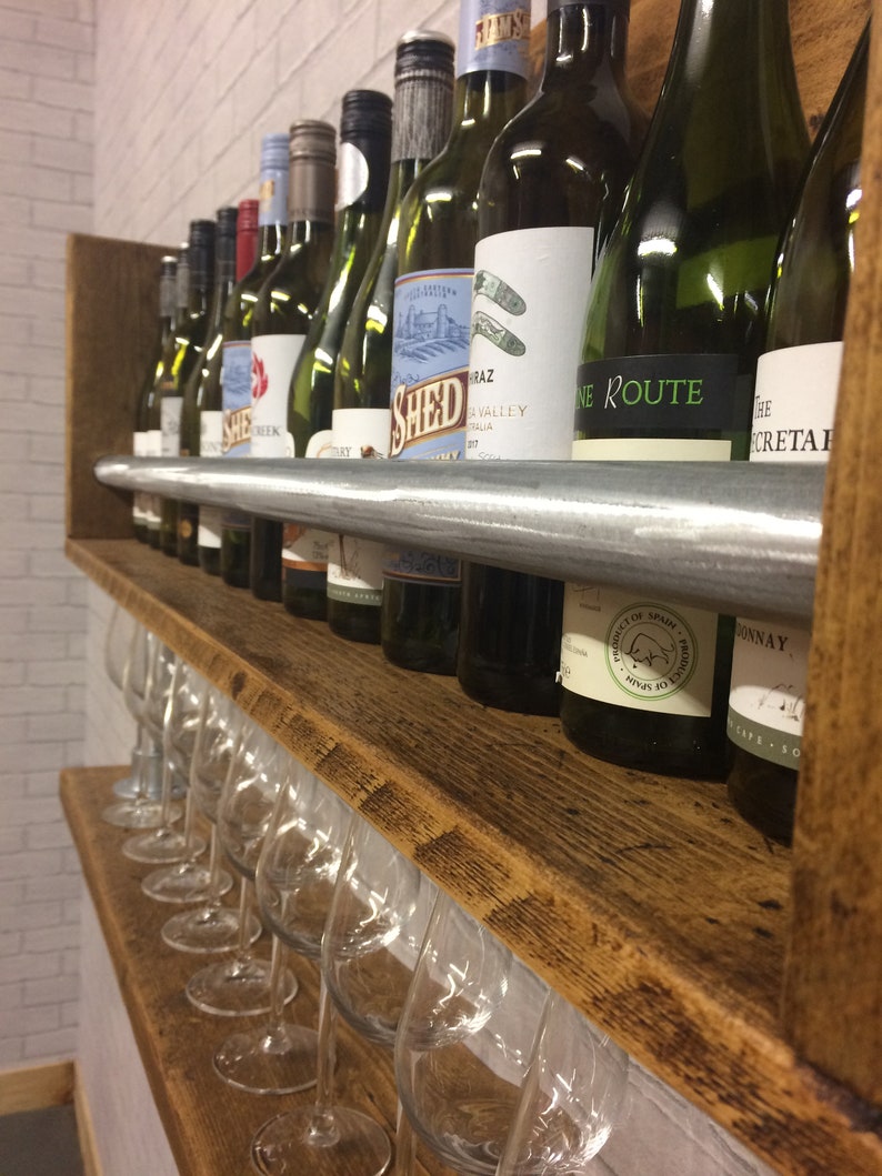 Wine Rack Home Bar Wine Glass Holder Display Shelves Etsy UK