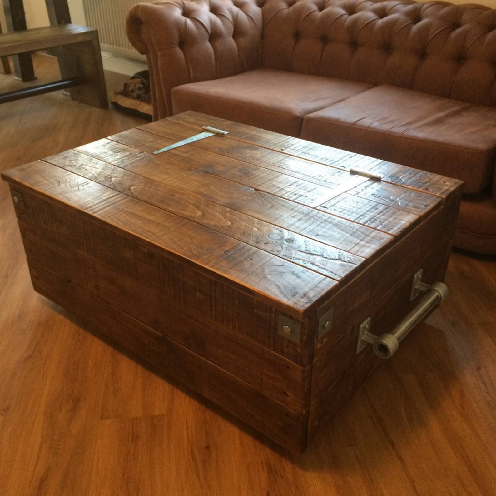 Chest Trunk Coffee Table Storage Box Part Reclaimed Wood Etsy UK