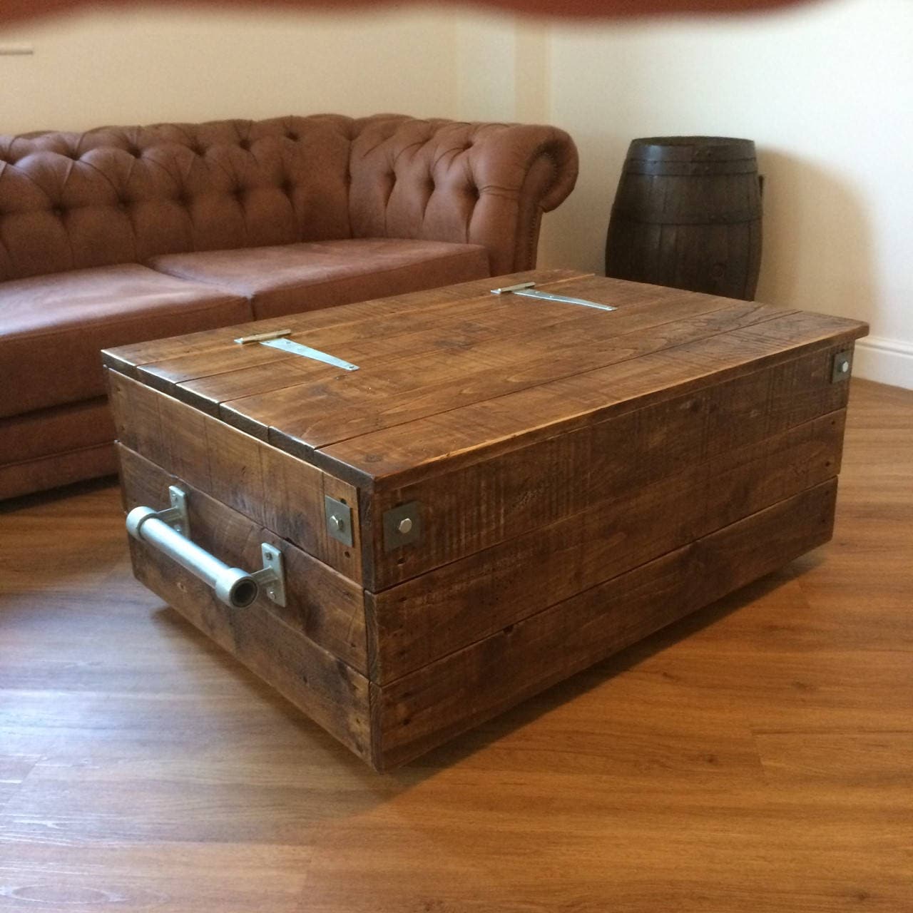 Chest Trunk Coffee Table Storage Box Part Reclaimed Wood 