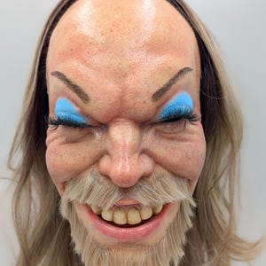 Aphex Twin Richard D. James Latex Mask – Handmade EDM Cosplay and Collector Art image 6