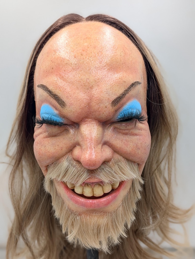 Aphex Twin Richard D. James Latex Mask – Handmade EDM Cosplay and Collector Art image 6