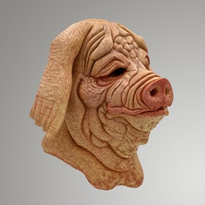Porkchop Piggy Man Butcher Latex Full Head Pullover Wearable / Pig Mask / Halloween / Collector / Cosplay / Mascot / Scary / Horror Costume