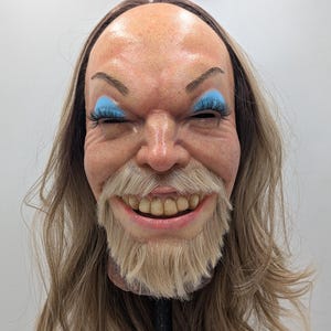 Aphex Twin Richard D. James Latex Mask – Handmade EDM Cosplay and Collector Art image 8