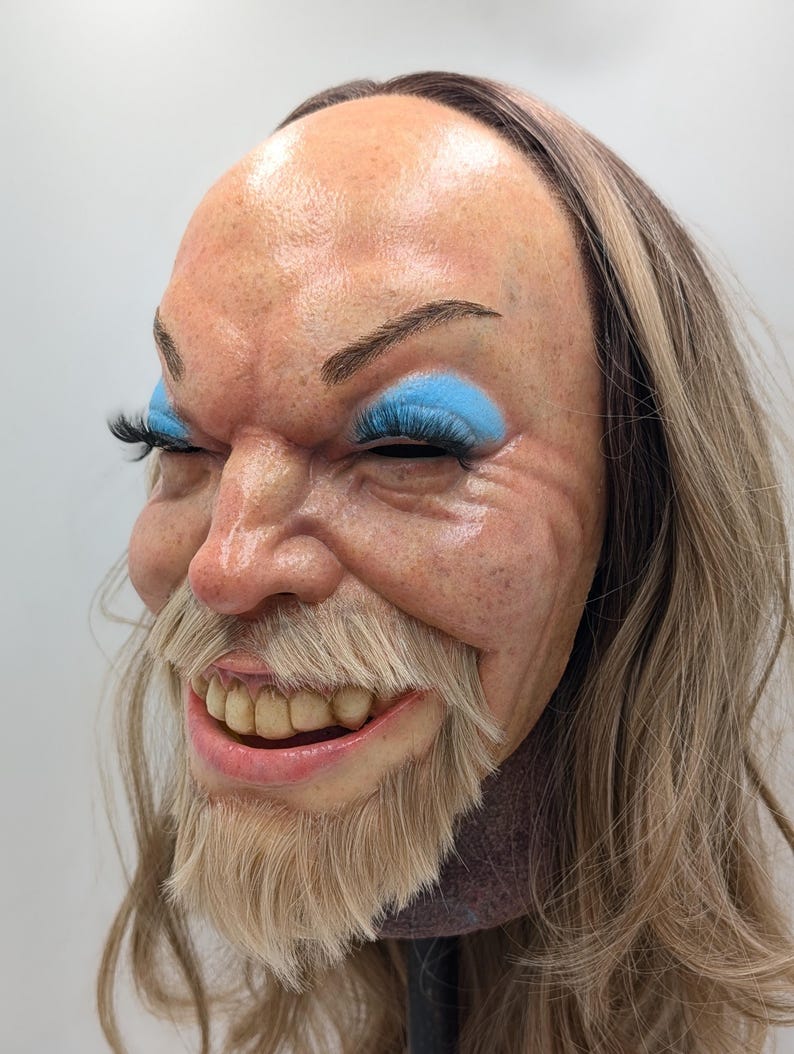 Aphex Twin Richard D. James Latex Mask – Handmade EDM Cosplay and Collector Art image 5