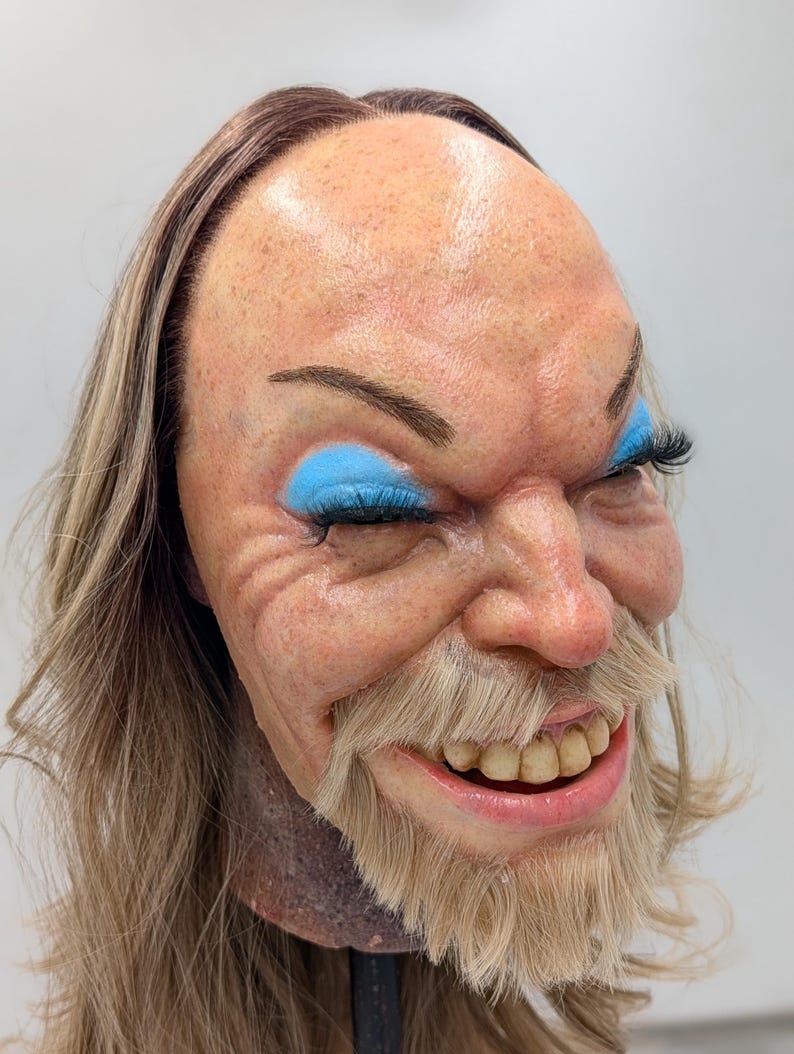 Aphex Twin Richard D. James Latex Mask – Handmade EDM Cosplay and Collector Art image 7