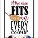 If the Shoe Fits Poster Shoe Poster Shoe Art Bedroom Wall - Etsy