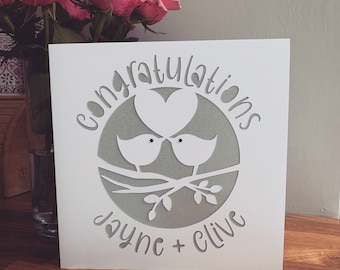 Personalised Engagement Card, Personalised greeting card, engagement card, anniversary card, wedding card
