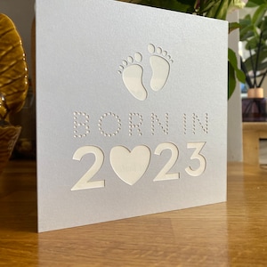 Nacido en 2024, tarjeta de bebé nuevo, recién llegado, bebé, nacimiento, bebé en cuarentena, bebé 2024
