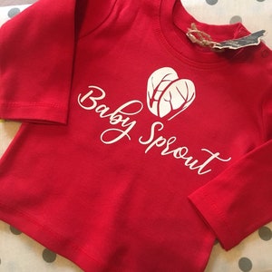 Long sleeved baby sprout t-shirt - Christmas baby top - sprout clothing - baby sprout top
