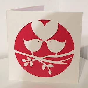Liebe Vögel Karte - Hochzeitskarte - Hochzeitskarte - Verlobungskarte - Valentinstagskarte - romantische Karte - Vorschlagskarte
