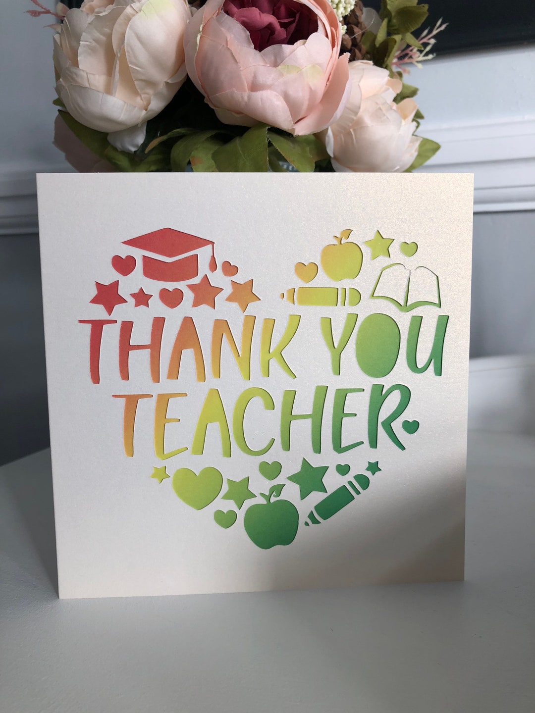 Thank You Teacher Card, Teacher Card, End of Term Card - Etsy