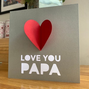 Te amo tarjeta, tarjeta de amor, te amo, Día del Padre, Día de la Madre, familia, amigo, vecino, hermano, hermana, primo, jefe Nan abuelo mamá papá