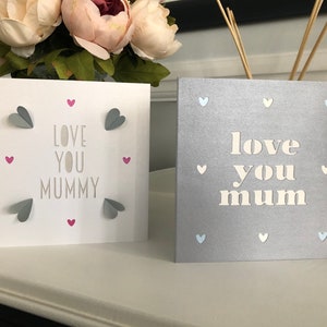 Love you Mum Karte, Love You Mummy, Muttertagskarte, Muttertagskarte, Muttertagskarte.