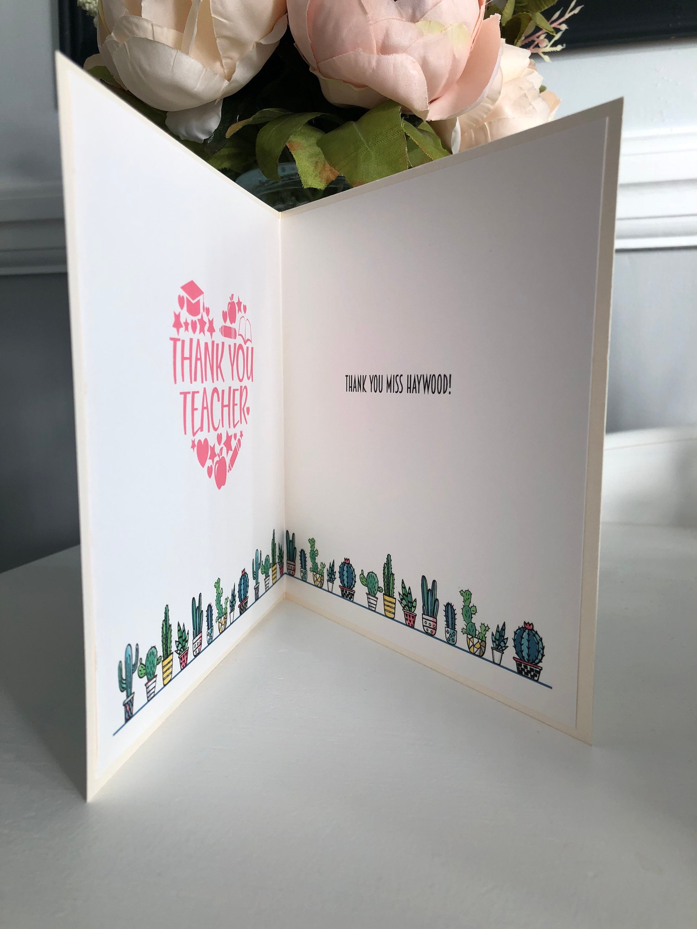 Thank You Teacher Card, Teacher Card, End of Term Card - Etsy