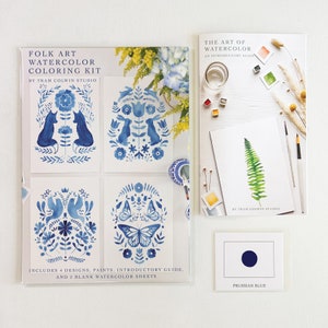 Volkskunst Aquarell Farben Kit