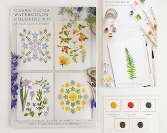 Ozark Floral Watercolor Coloring Kit
