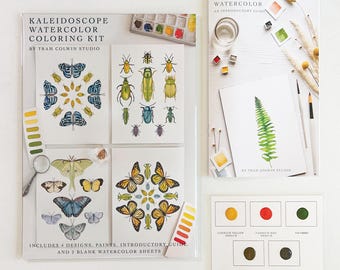Kaleidoscope Watercolor Coloring Kit
