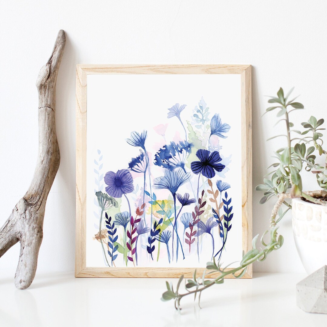 Shades of Blue- Art Print - Etsy