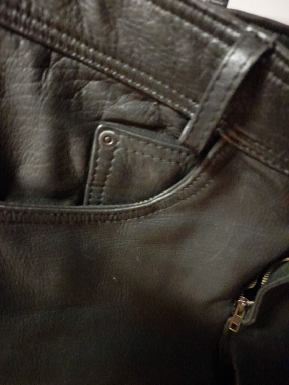 Akito leather shop trousers