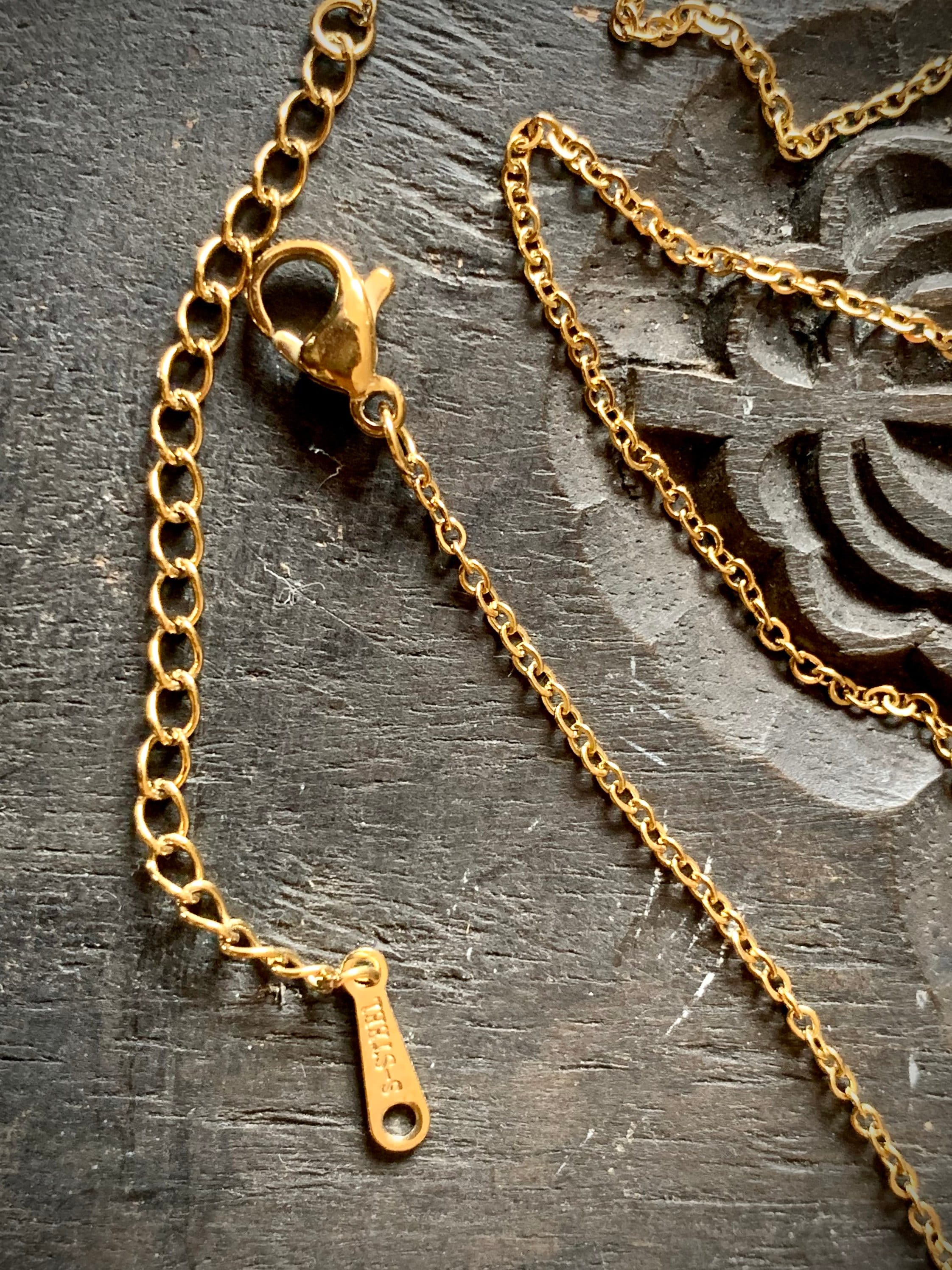 Collier Ras Du Cou Réglable En Acier Inoxydable Doré - Chaîne Maille Feuille