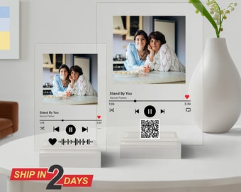 Personalized Song Acrylic Plaque, Spotify Code Photo Gift