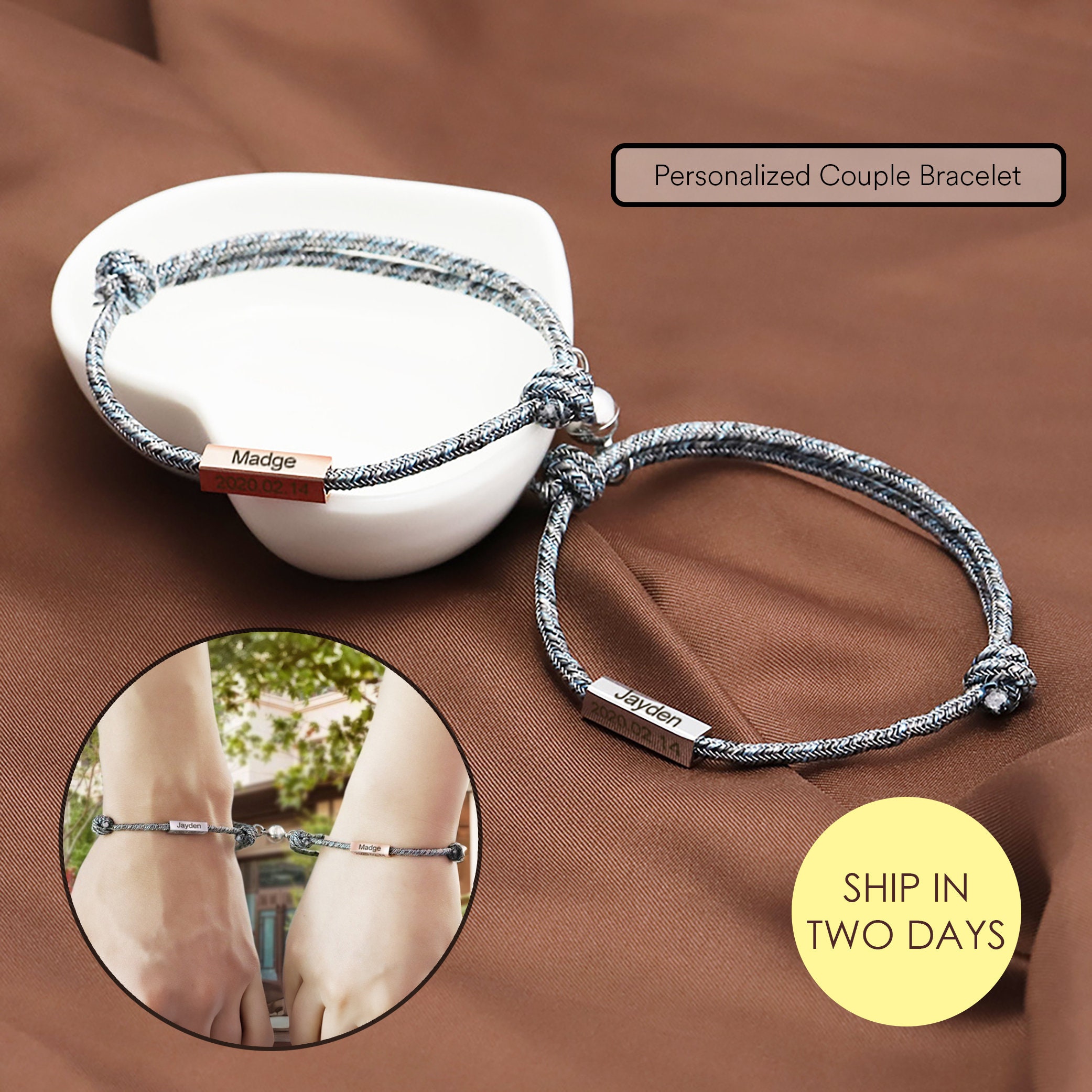 Personalized magnetic bracelet deals