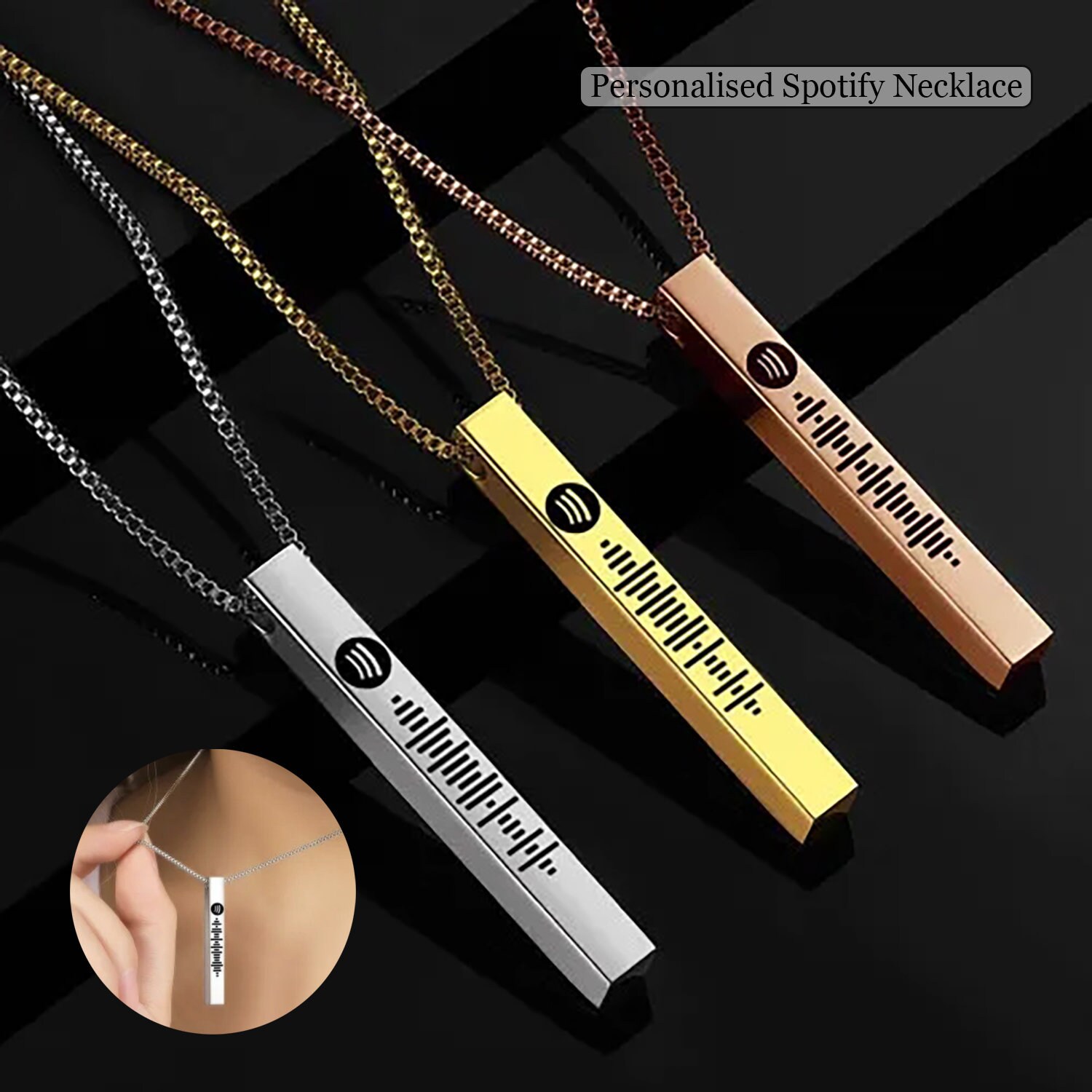 spotify code necklace